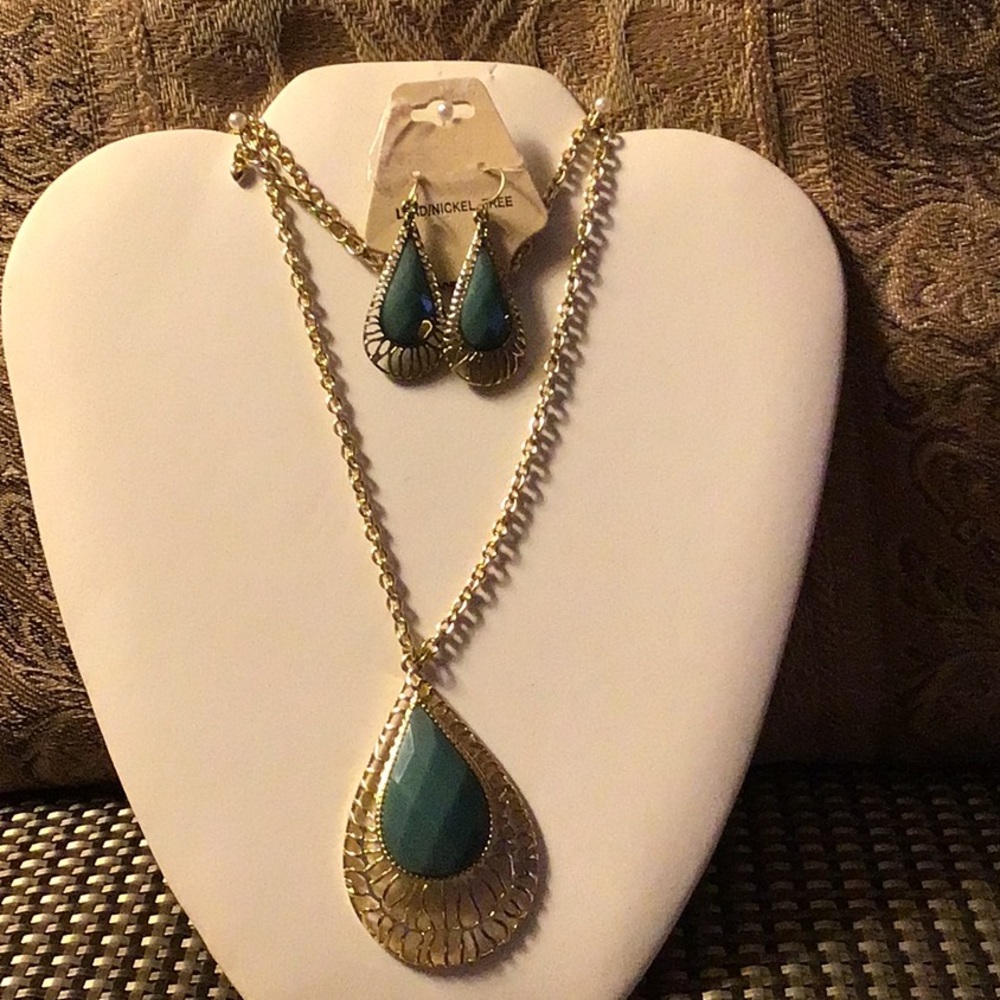 Beautiful necklace and earrings set.